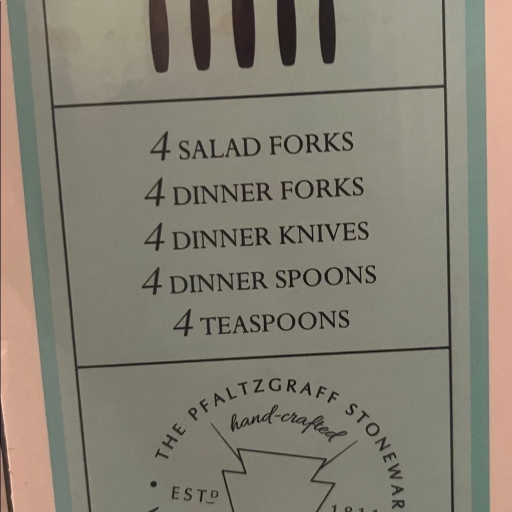 Pfaltzgraff rooster meadow silverware set of 20 brand new serving set flatware